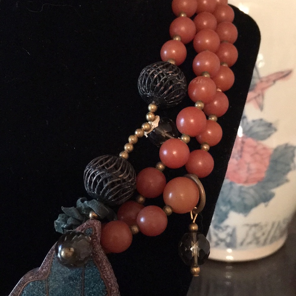 Vintage, Signed Hand Crafted Statement Necklace. - image 2